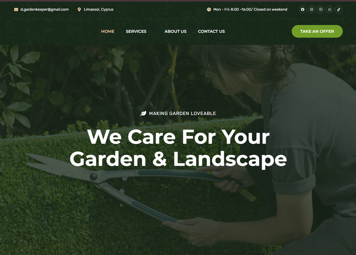 D. Garden Keeper garden and landscaping website